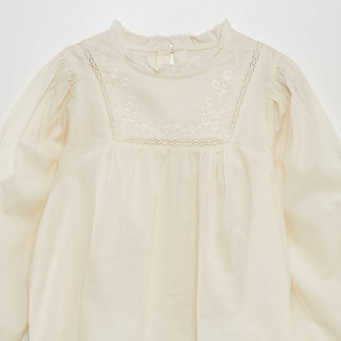 Blouse en voile de coton Beige