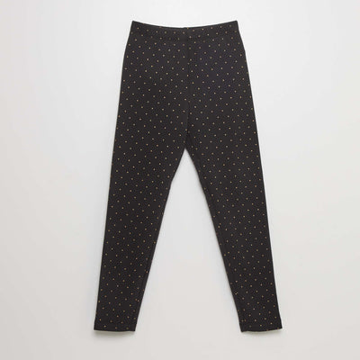 Legging en molleton motif Noir