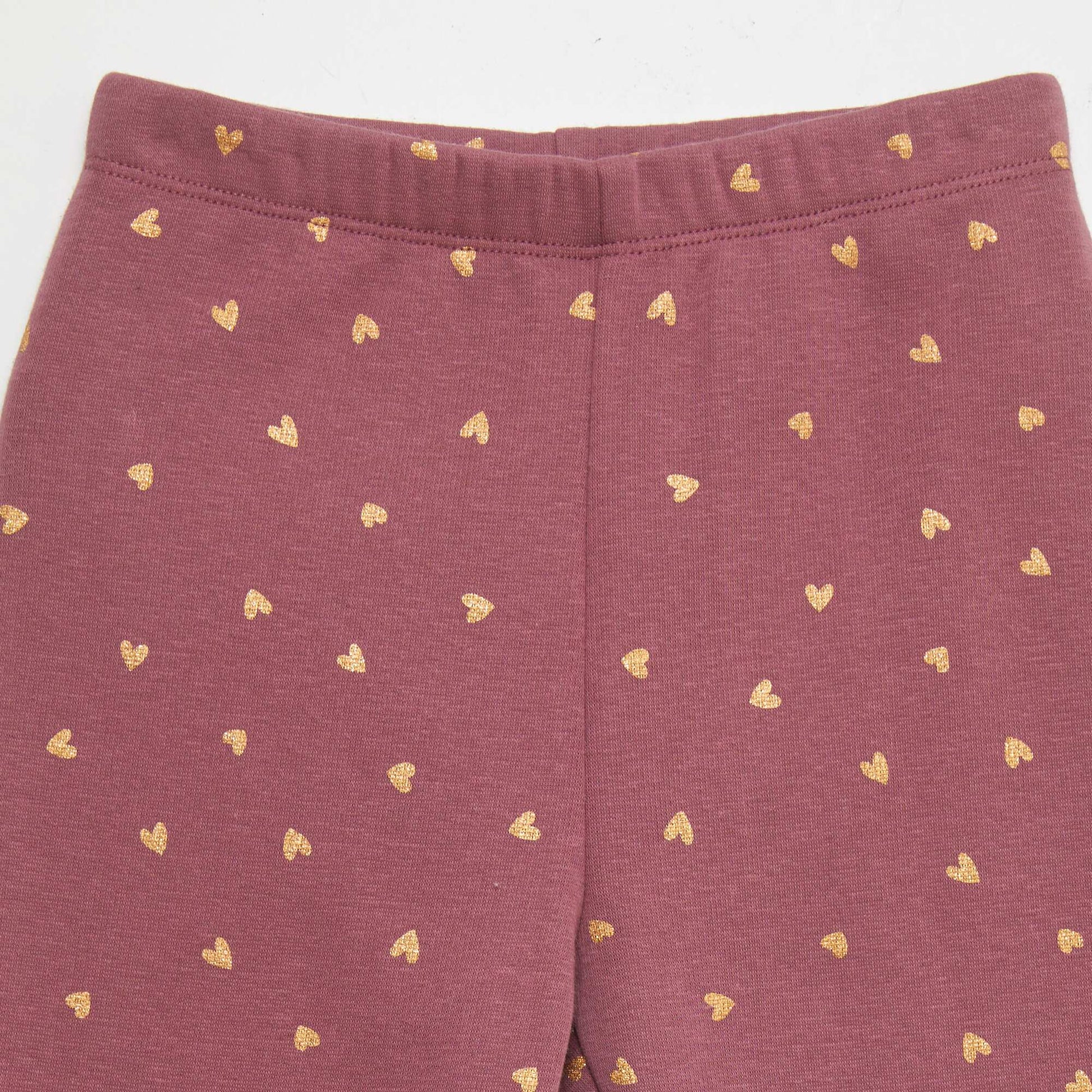 Legging en molleton motif Rose