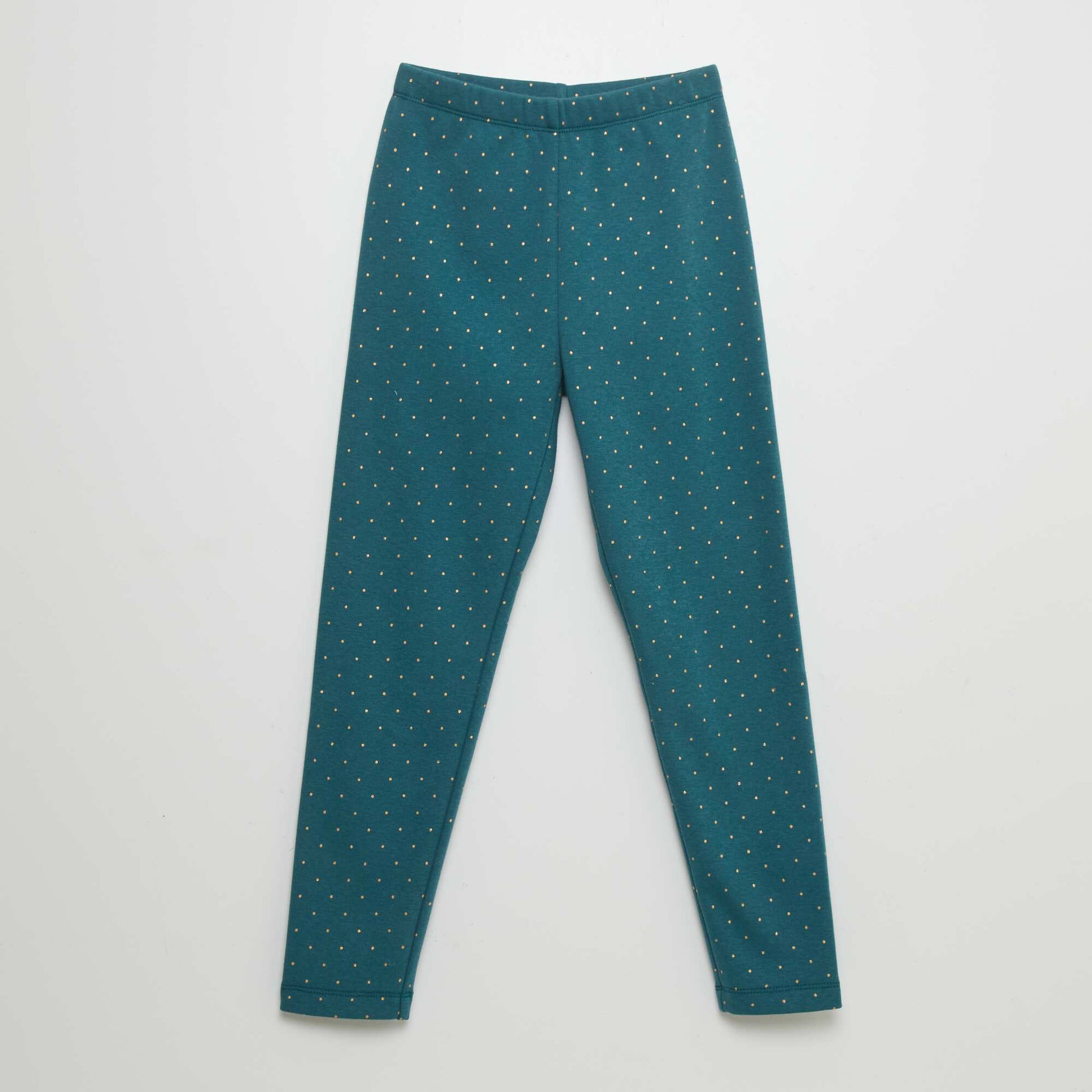 Legging en molleton motif Vert fonc
