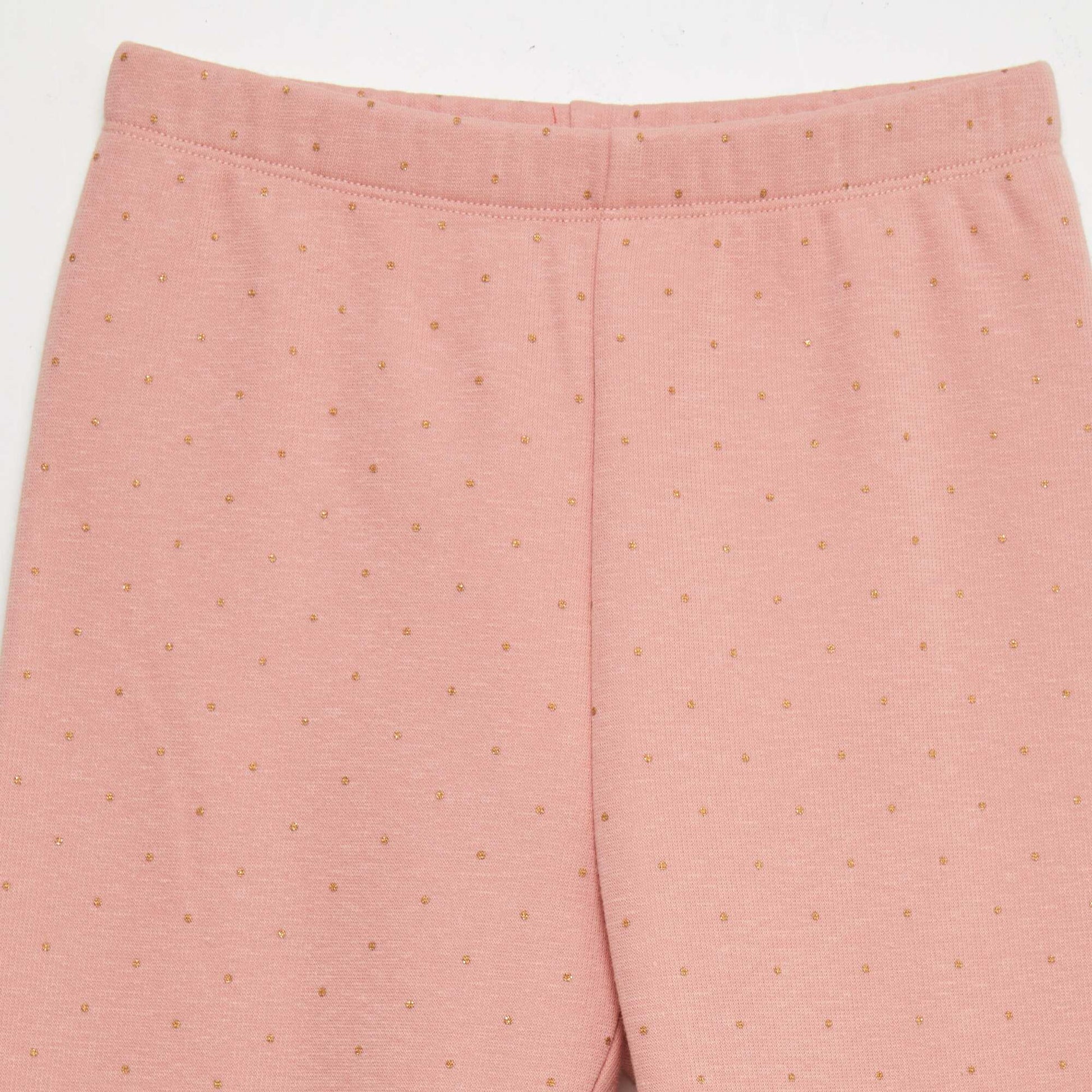 Legging en molleton motif Rose