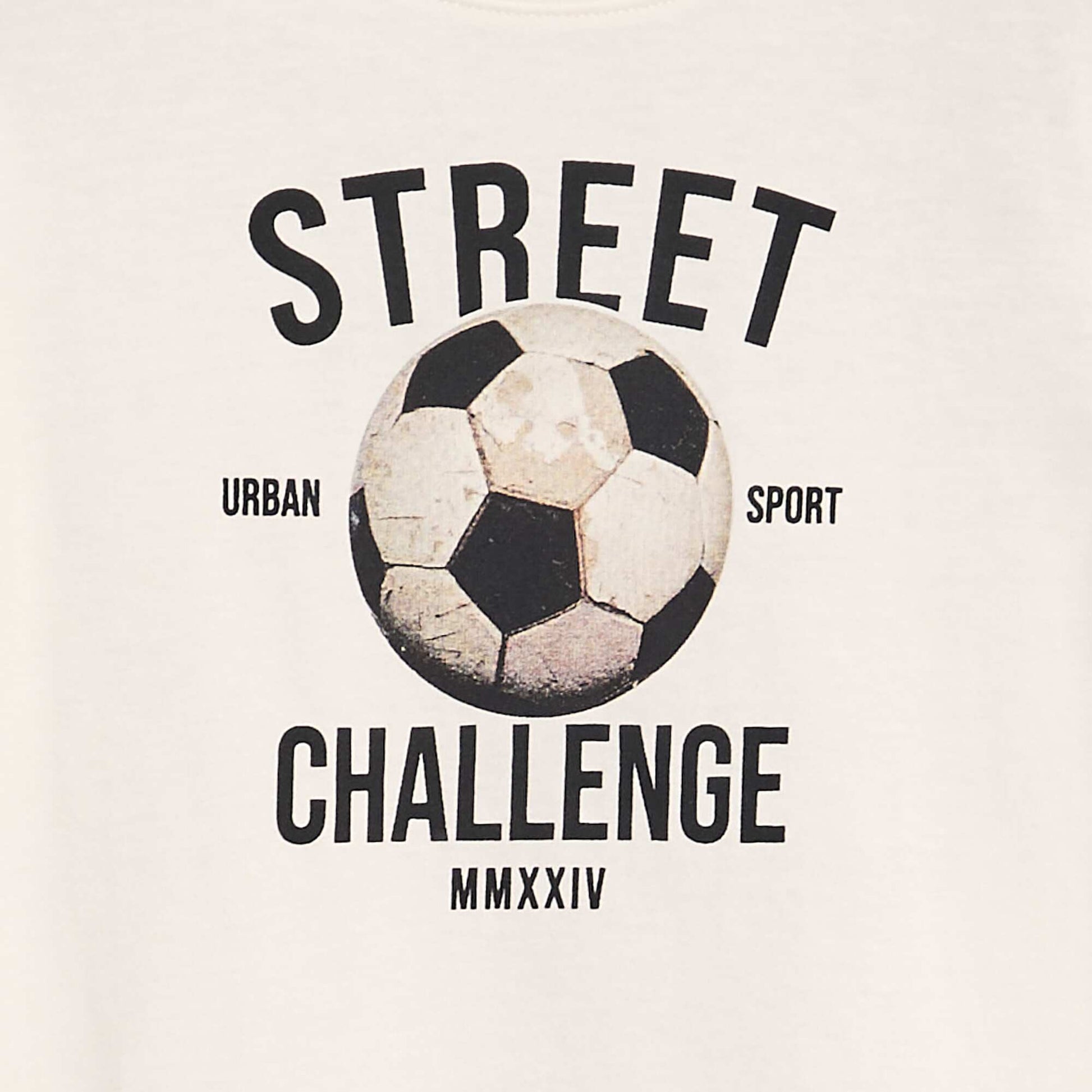 T-shirt imprimé manches longues Blanc