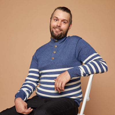 Pull col camionneur marinière - So Easy BLEU