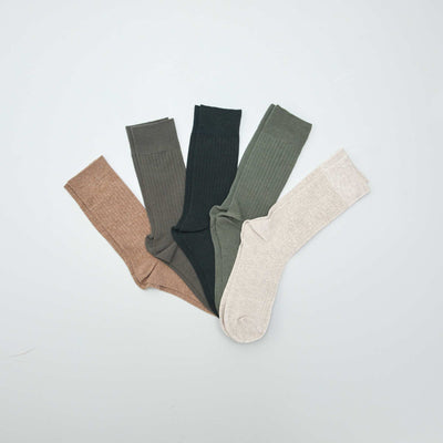 Lot de 5 chaussettes c tel es Kaki
