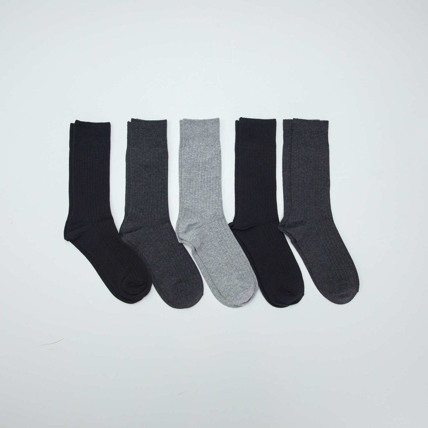 Lot de 5 chaussettes côtelées Noir