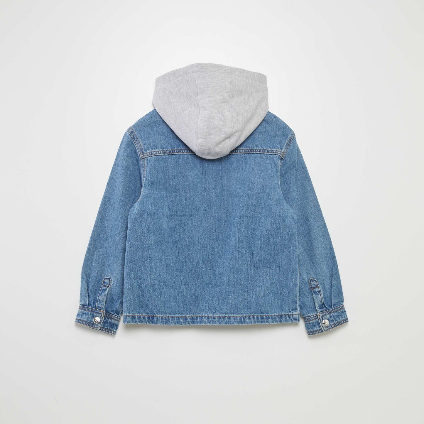 Chemise en jean avec cop capuche BLEU