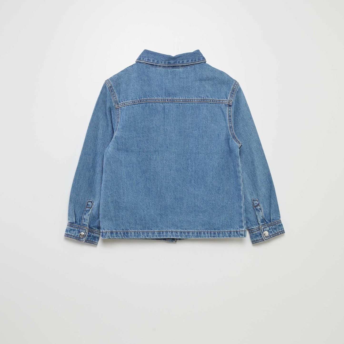 Chemise en jean avec cop capuche BLEU