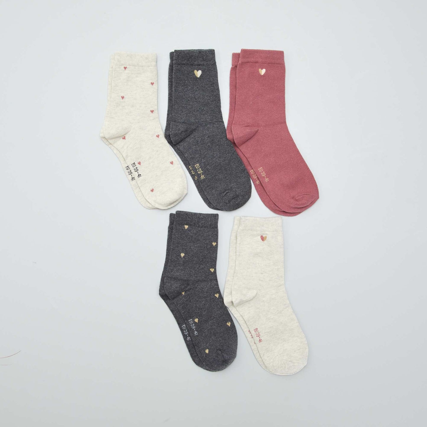 Lot de 5 paires de chaussettes fantaisies Noir