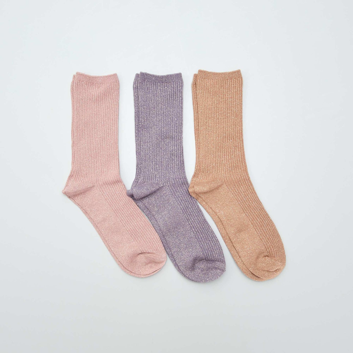 Lot de 3 paires de chaussettes fantaisies Violet