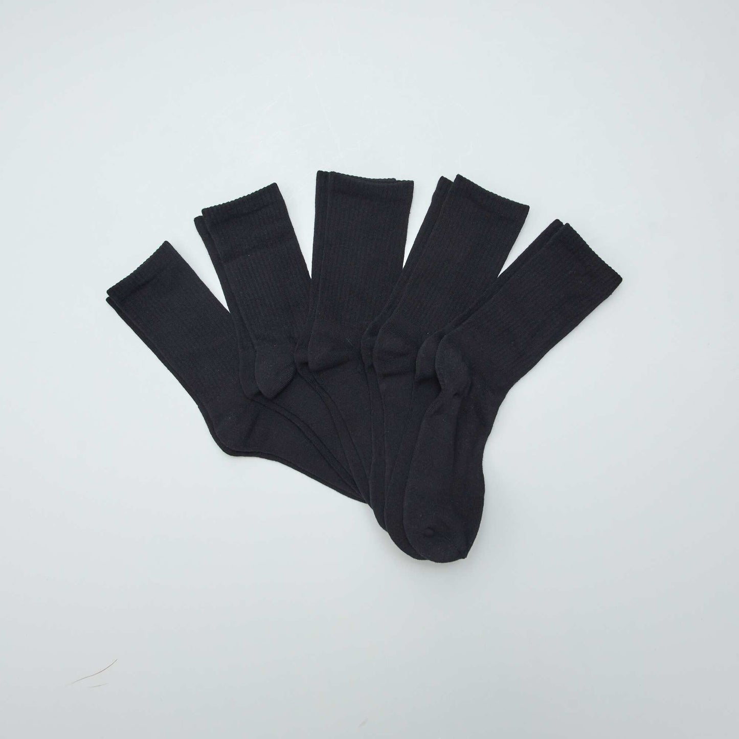 Chaussettes hautes en maille - Lot de 5 Noir