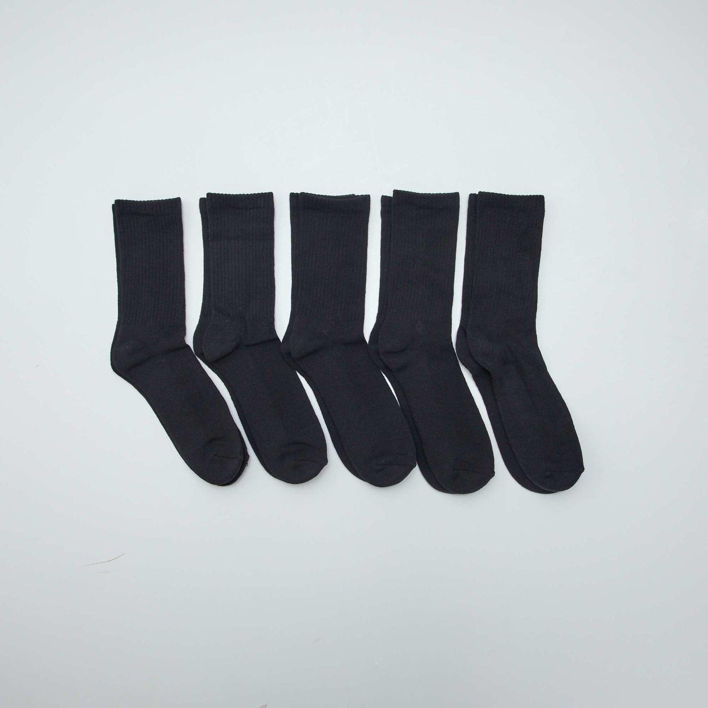 Chaussettes hautes en maille - Lot de 5 Noir