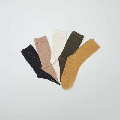 Chaussettes hautes en maille - Lot de 5 NOIR