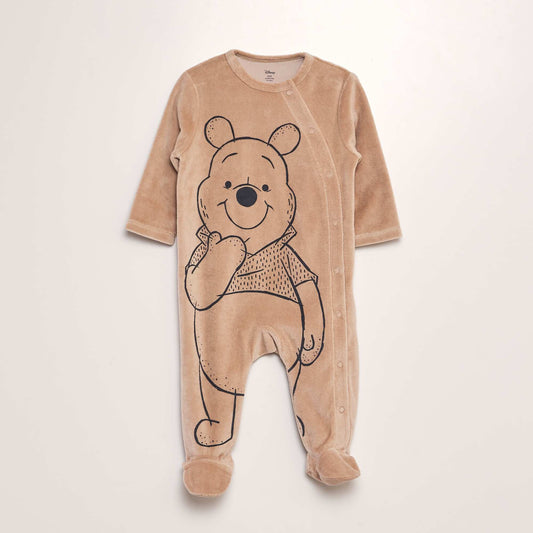 Pyjama 'Winnie' dors-bien en velours Marron