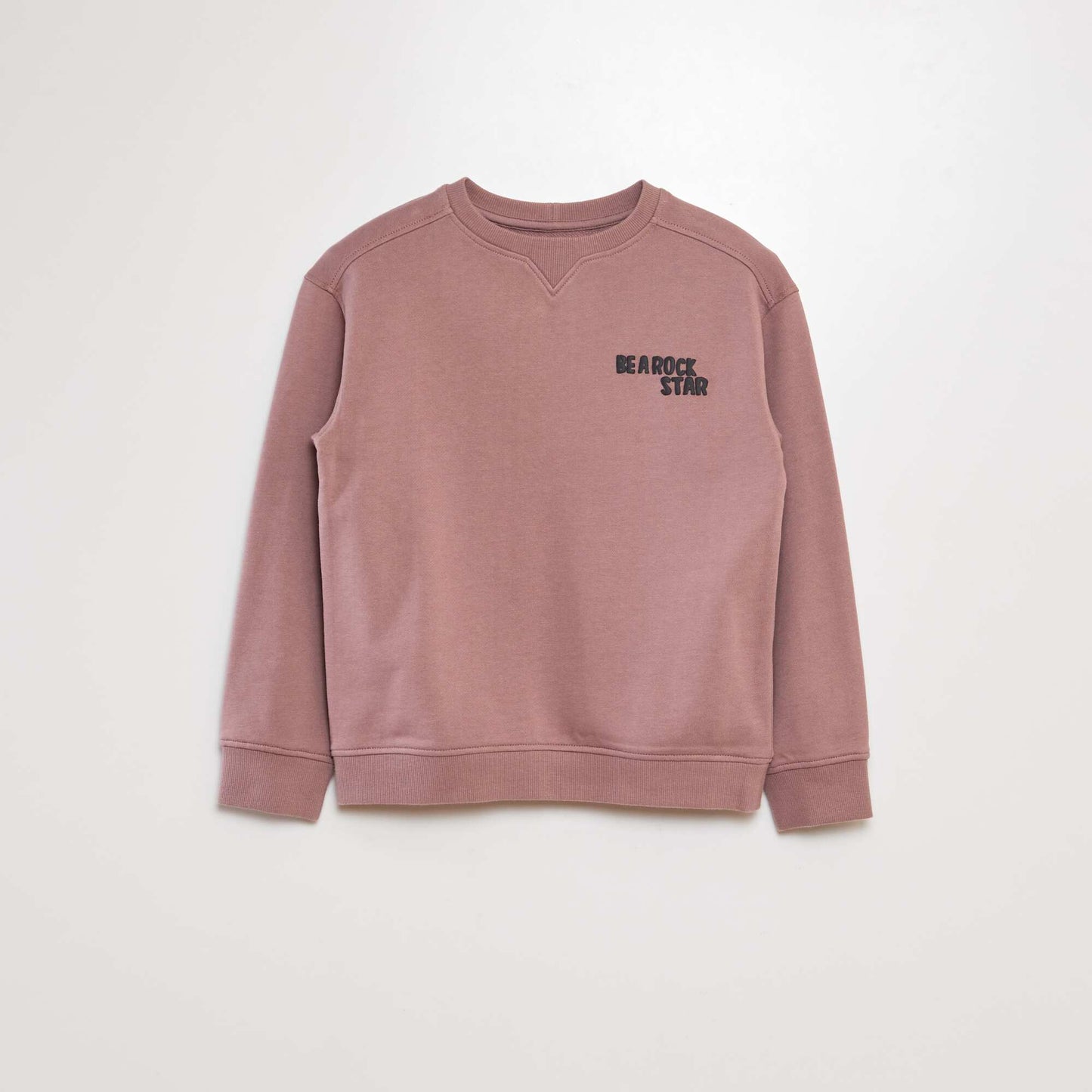 Sweat   col rond imprim  fantaisie Rose