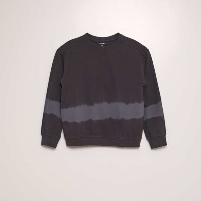 Sweat col rond imprim fantaisie Gris