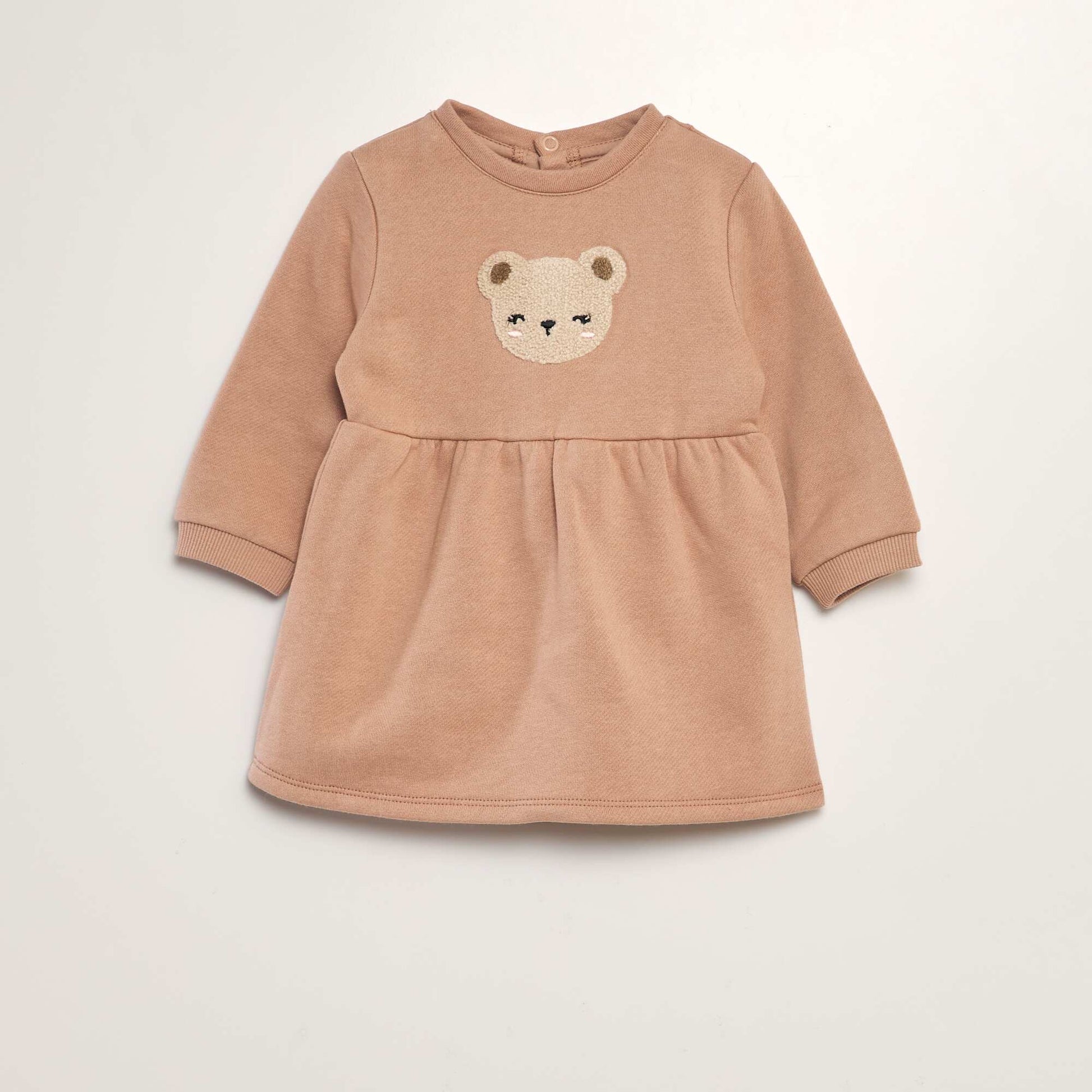 Robe vas e en molleton Vieux rose