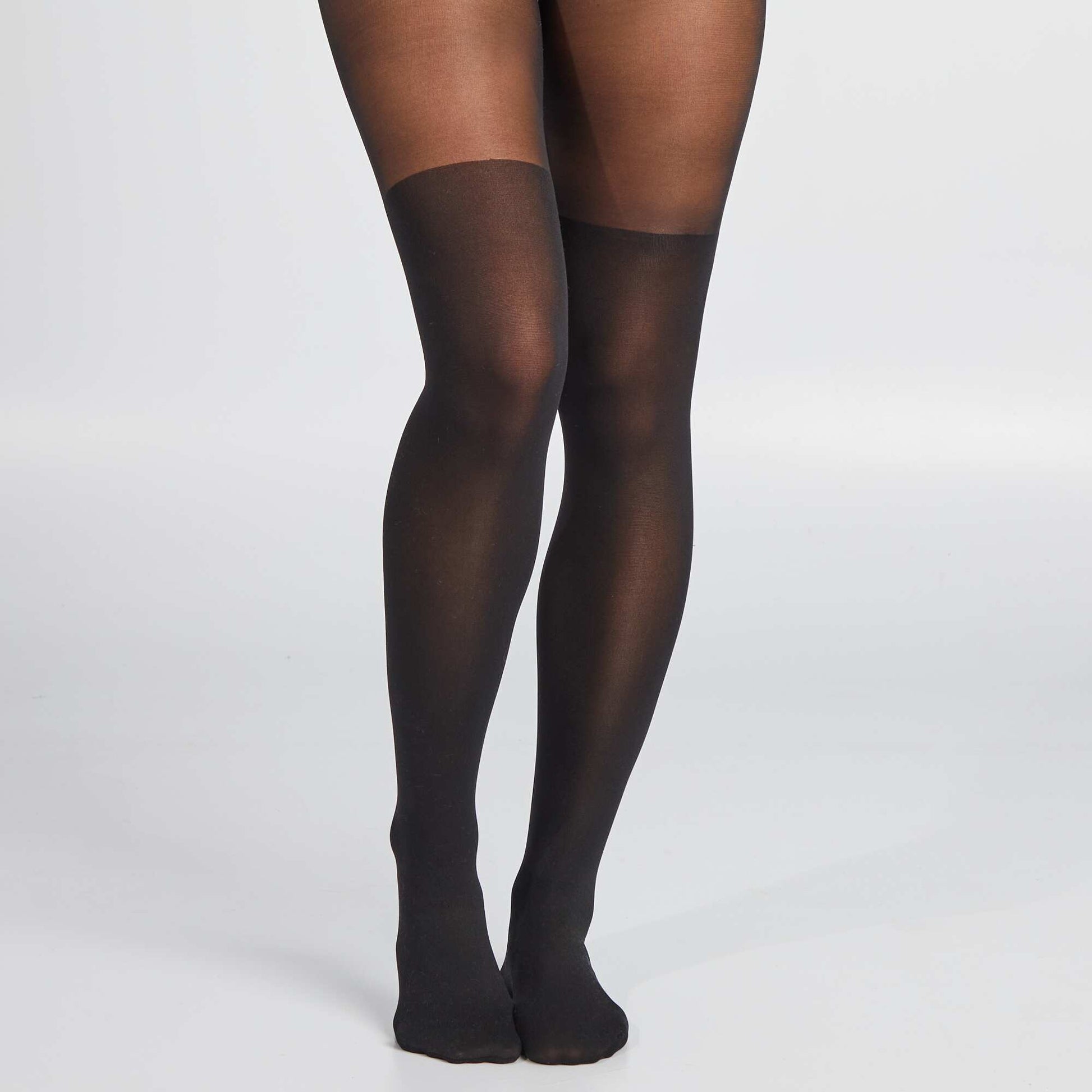 Collants effet chaussettes hautes - 60D noir