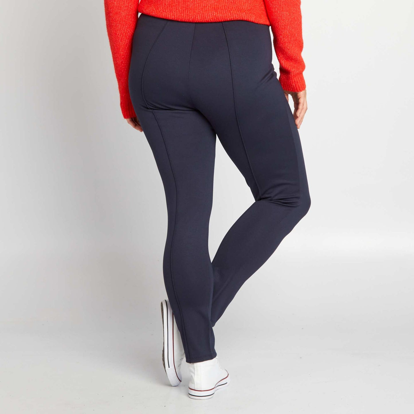 Pantalon legging avec boutons dor s Bleu