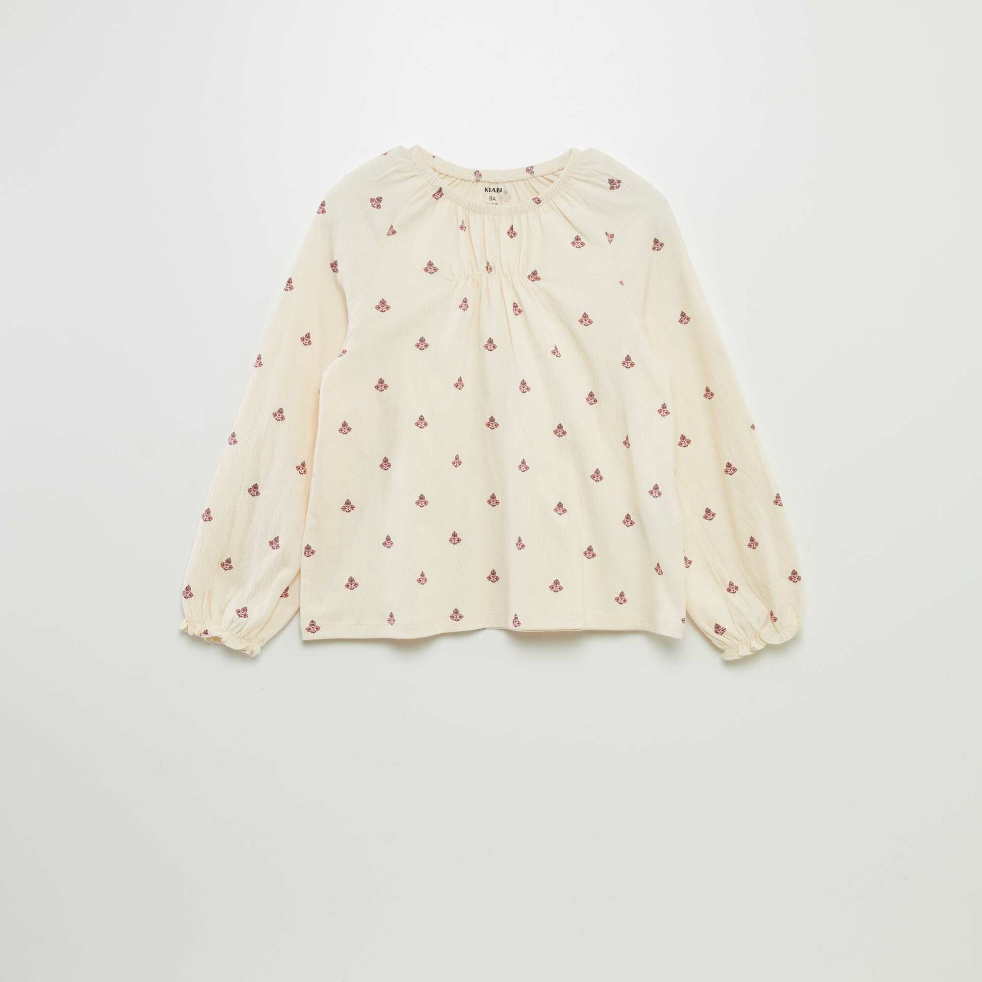 Blouse motif Beige