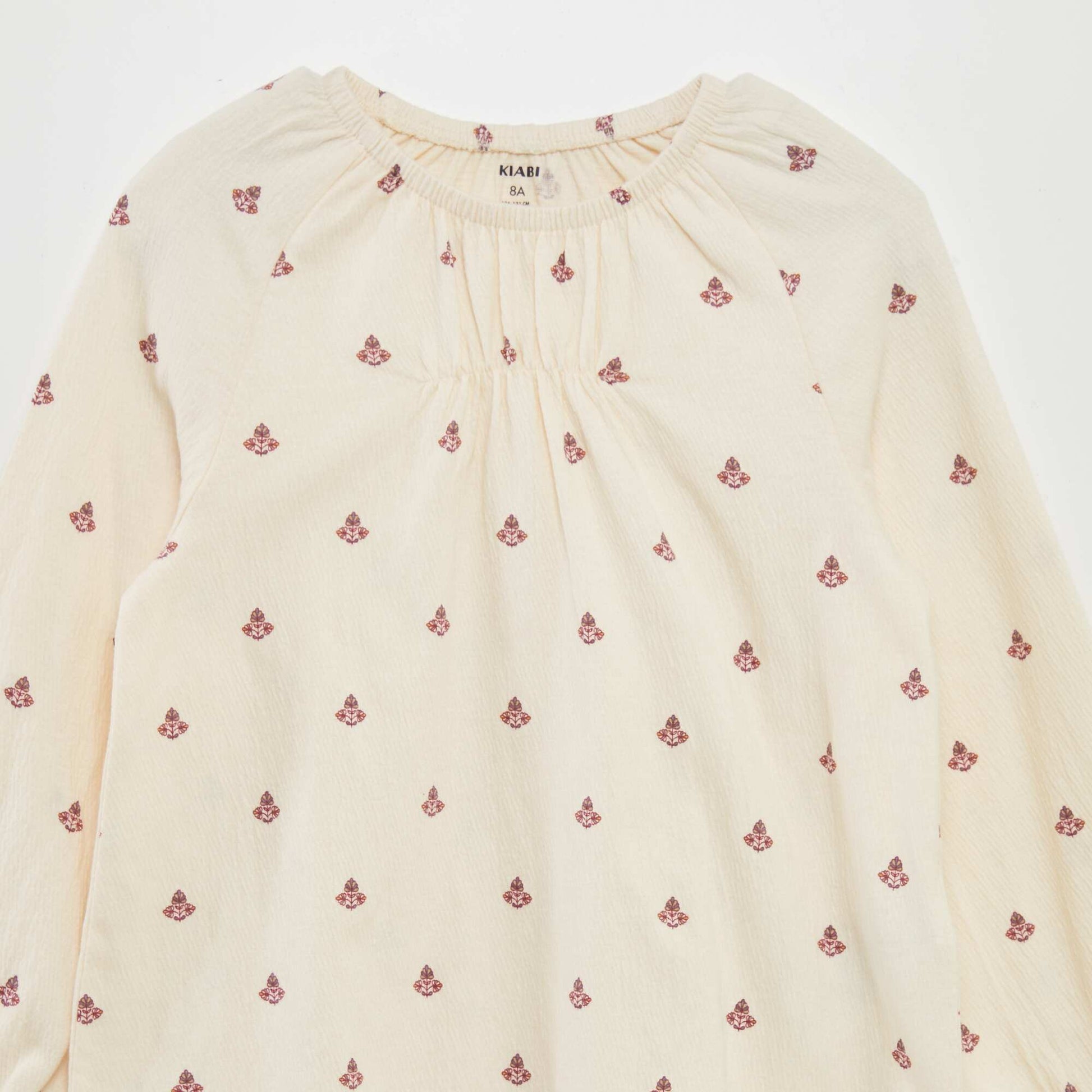 Blouse motif Beige