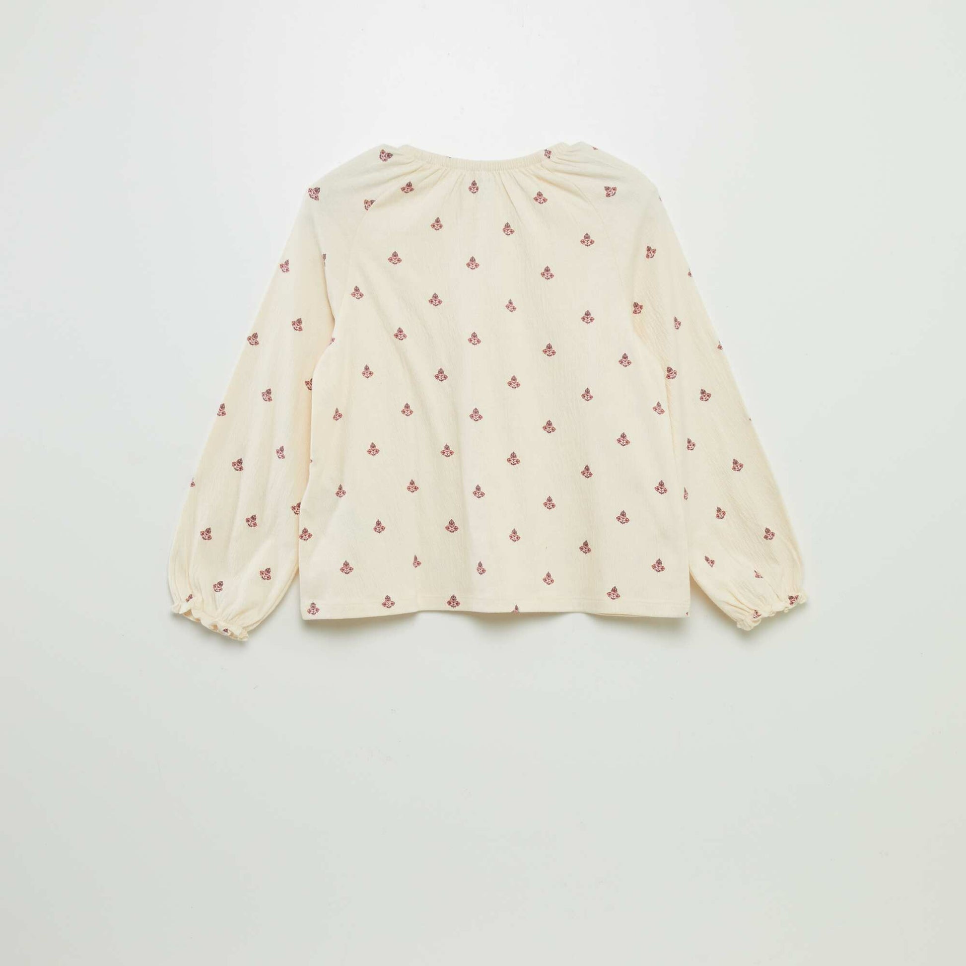 Blouse motif Beige