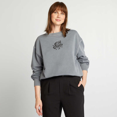 Sweat imprim 'The Villains' Gris