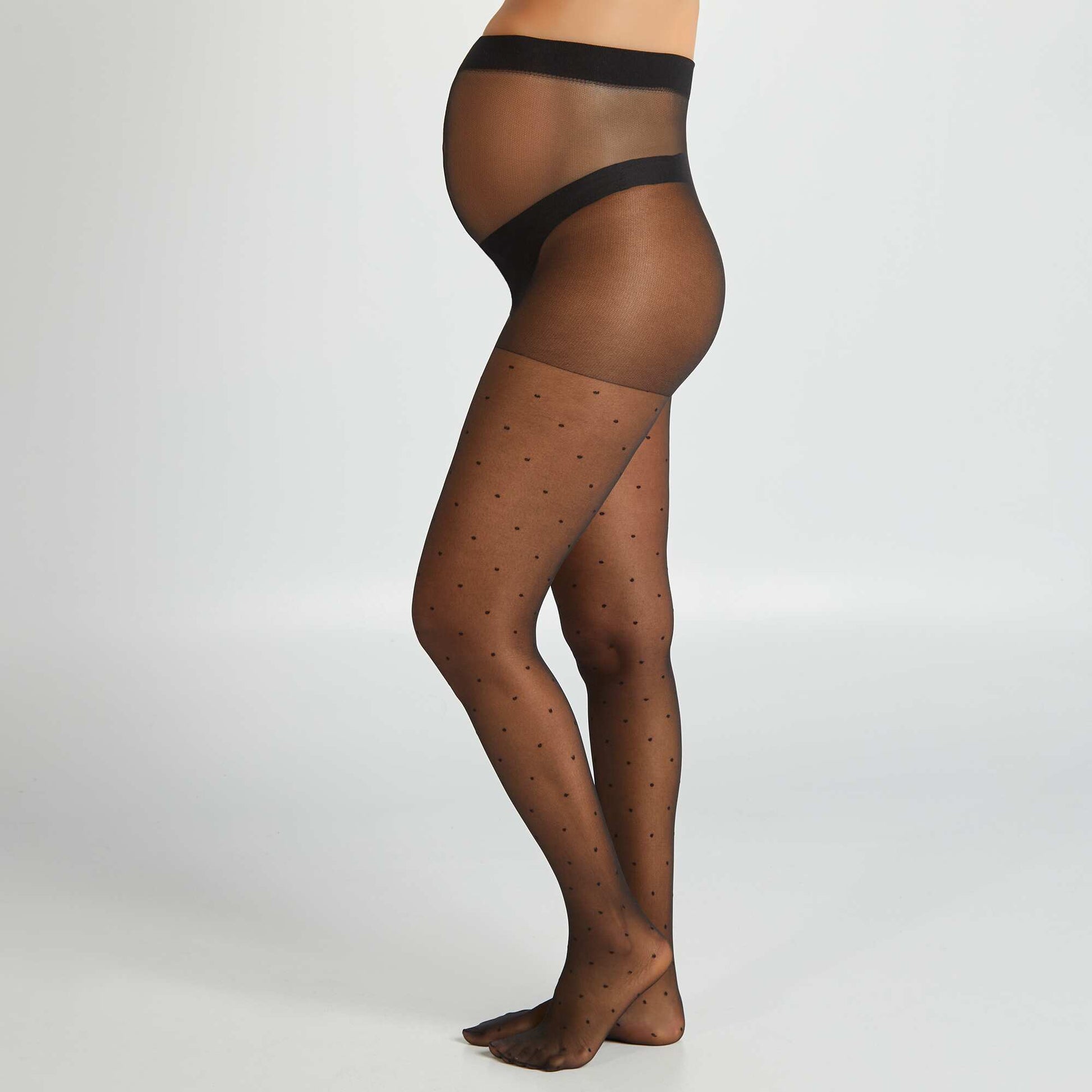 Collants plumetis noir