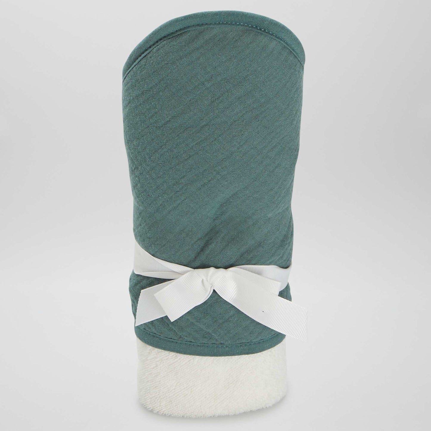 Cape de bain en  ponge et gaze de coton Vert