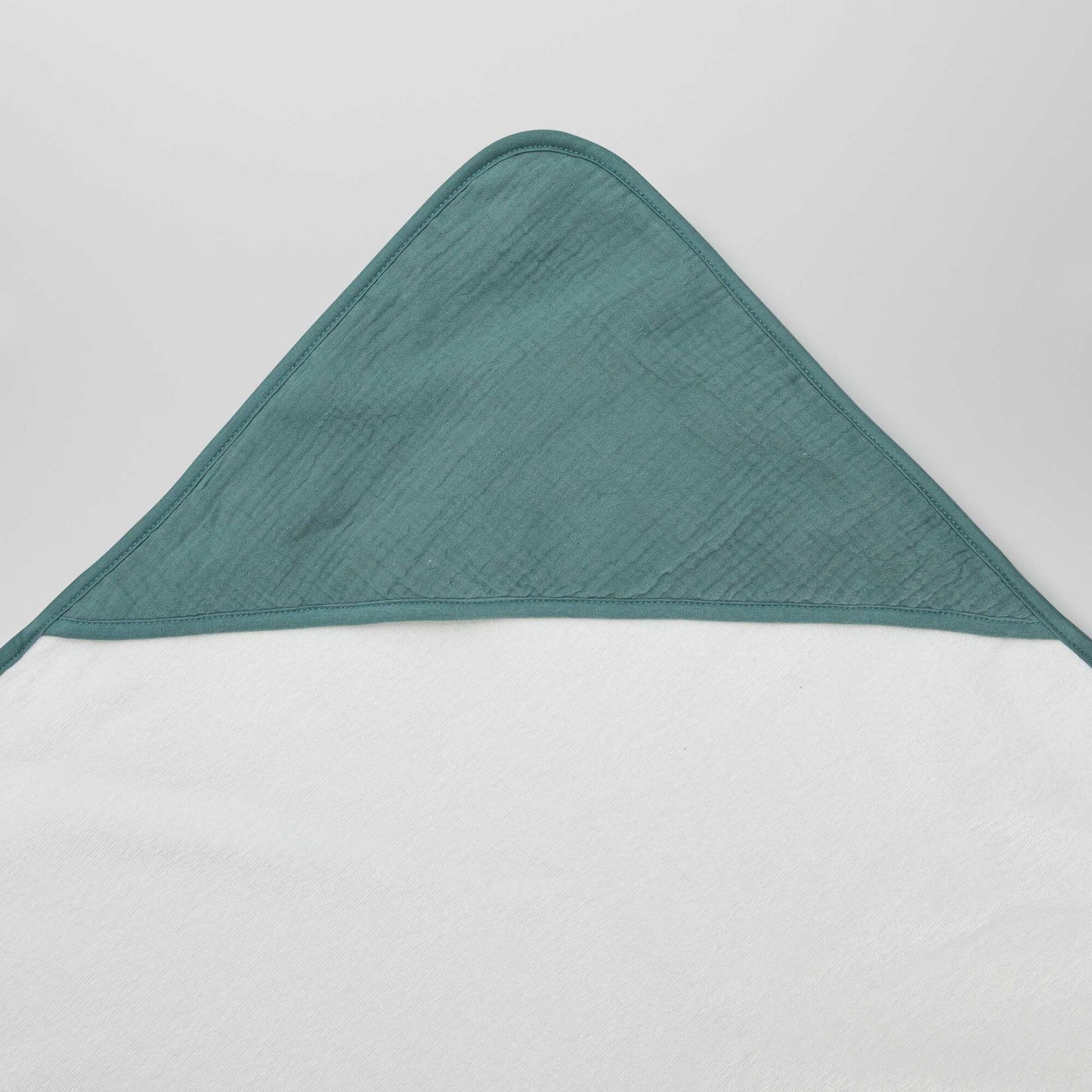 Cape de bain en  ponge et gaze de coton Vert