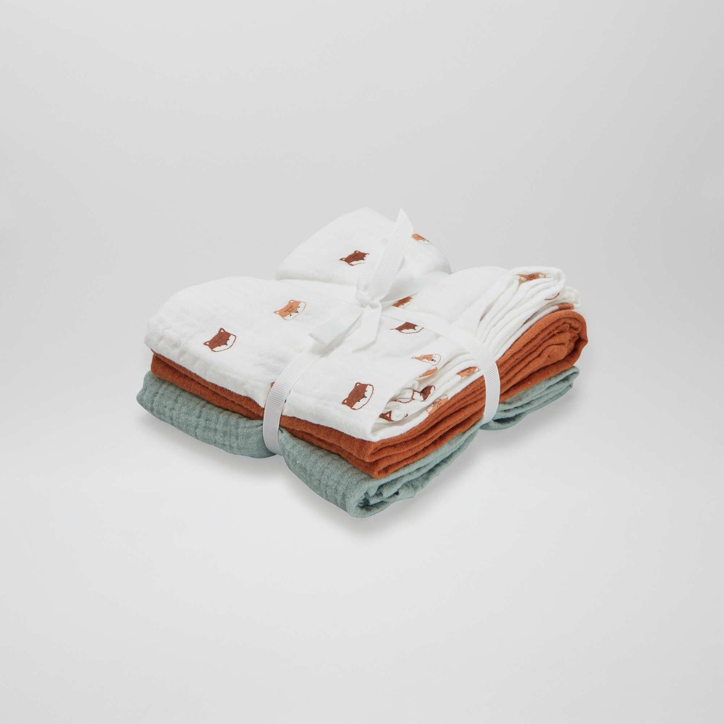 Lot de 3 langes BLANC/VERT