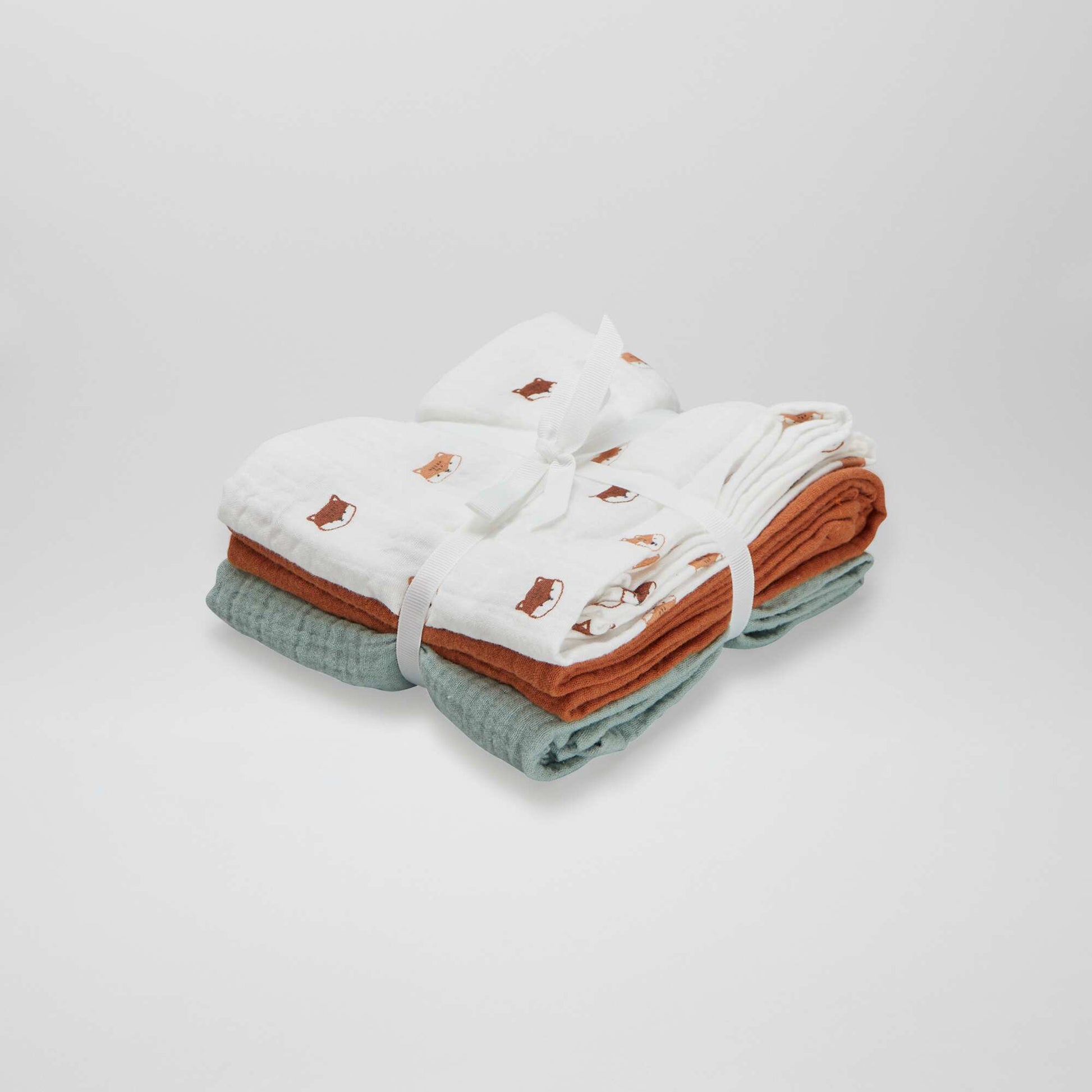 Lot de 3 langes BLANC/VERT