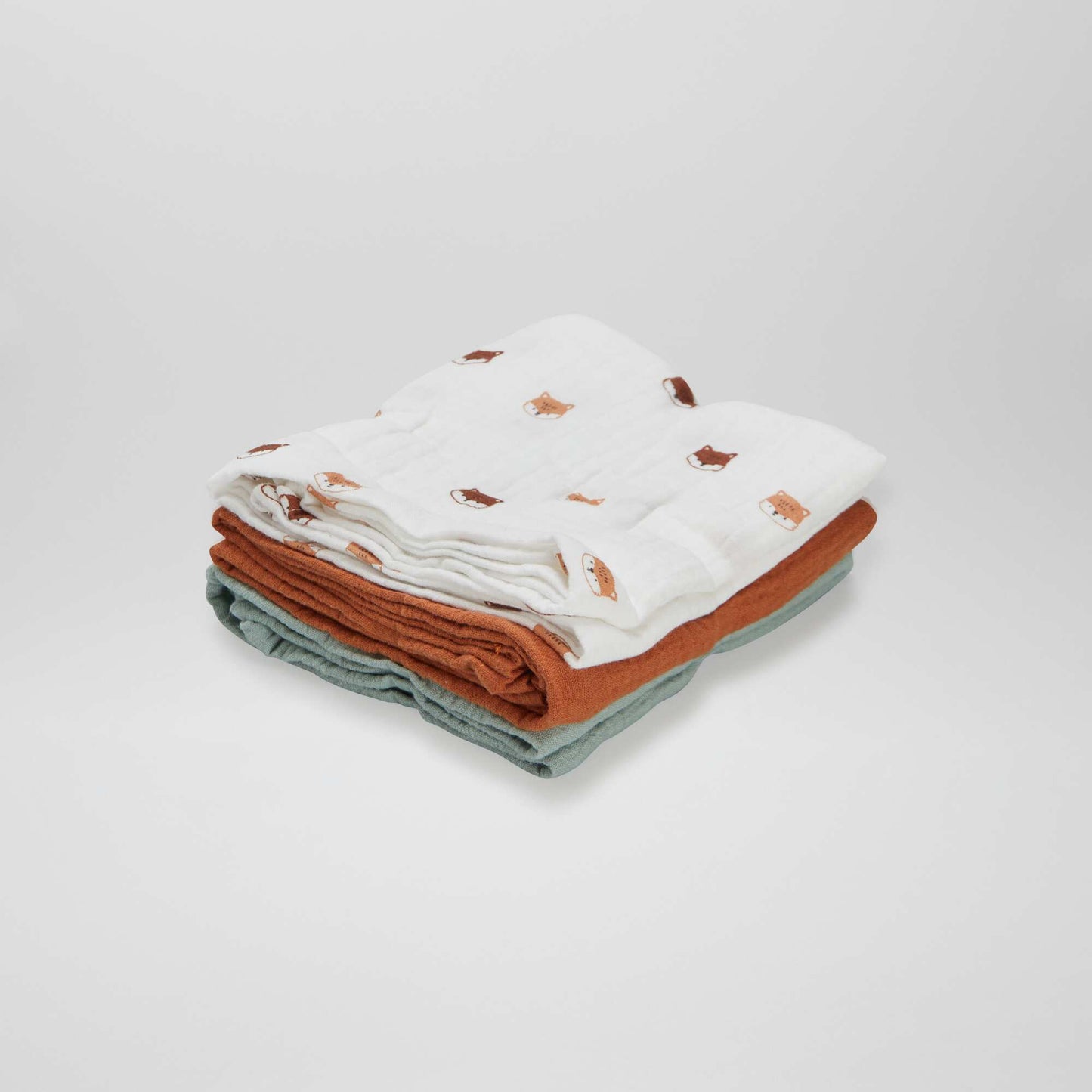 Lot de 3 langes BLANC/VERT