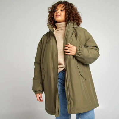 Parka à capuche Kaki