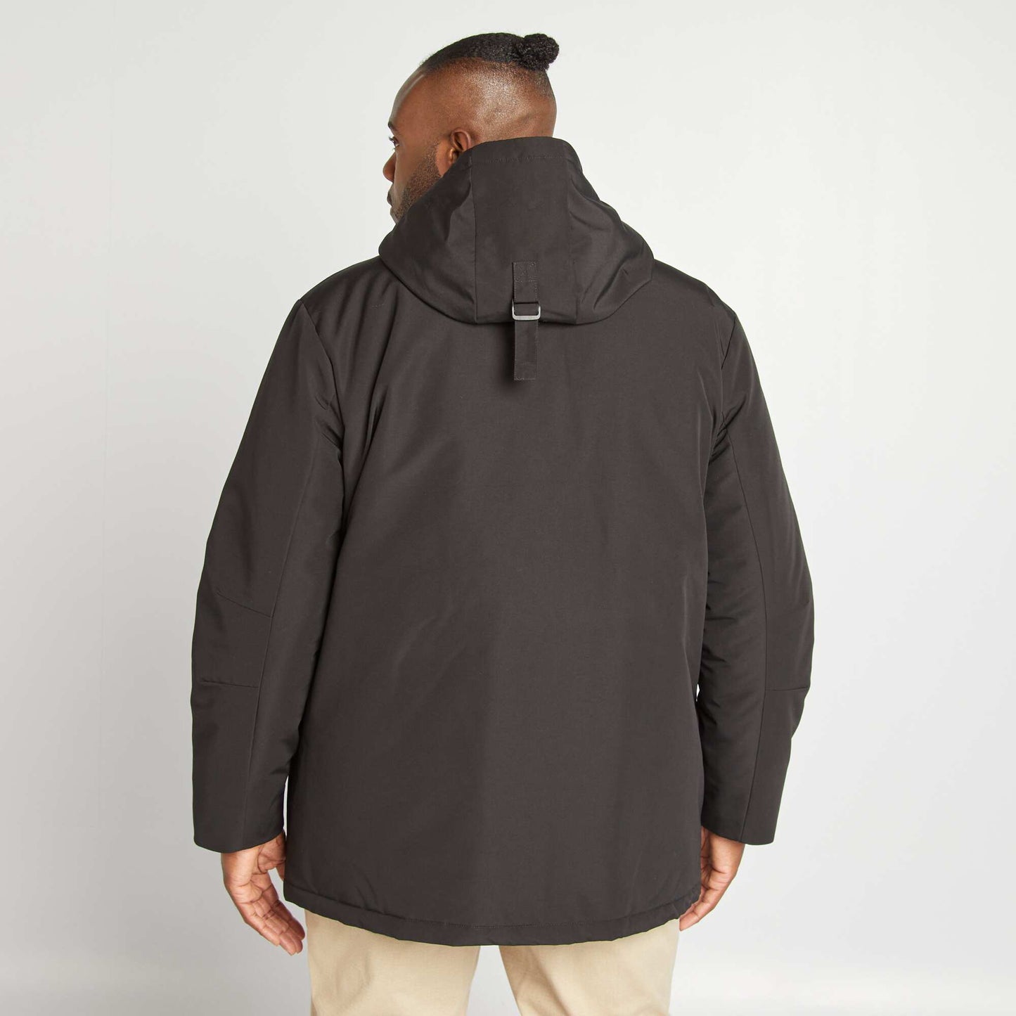 Parka à capuche noir