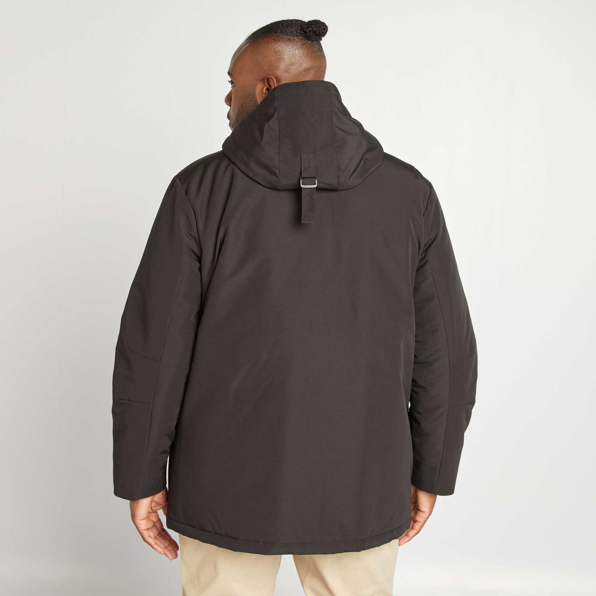 Parka à capuche noir