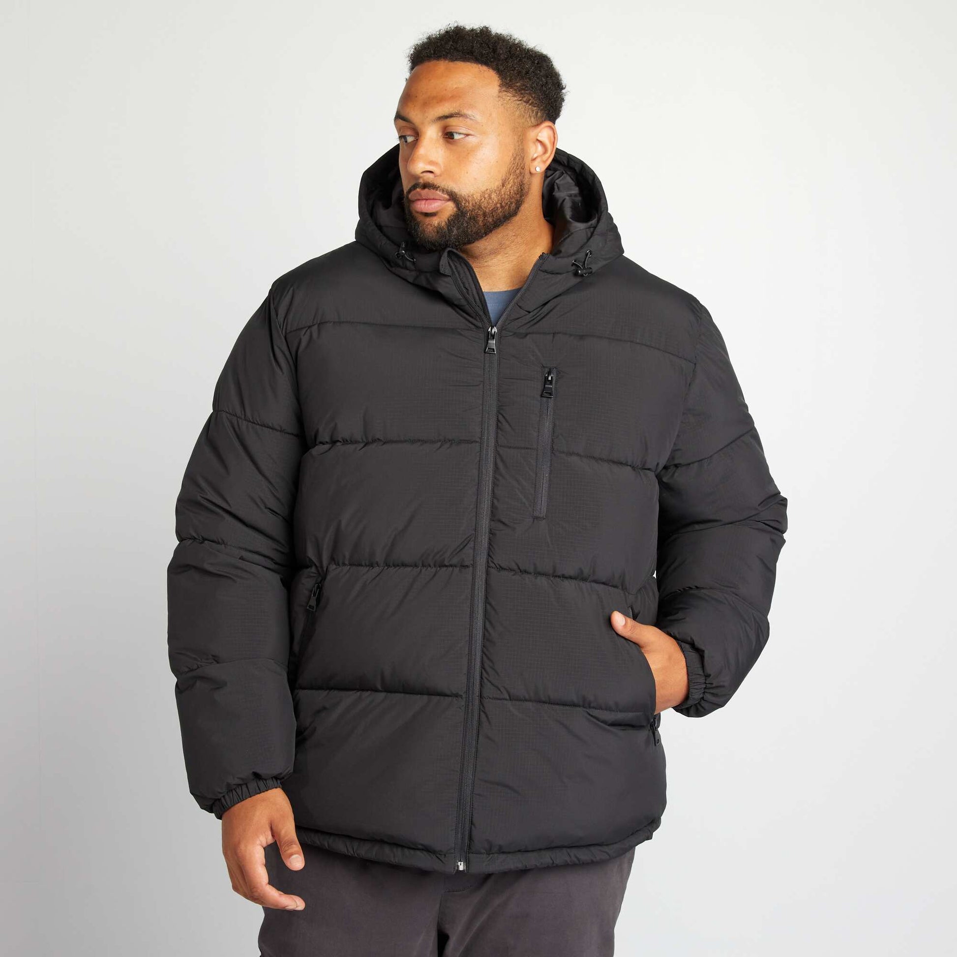 Doudoune matelass e large et d perlante noir