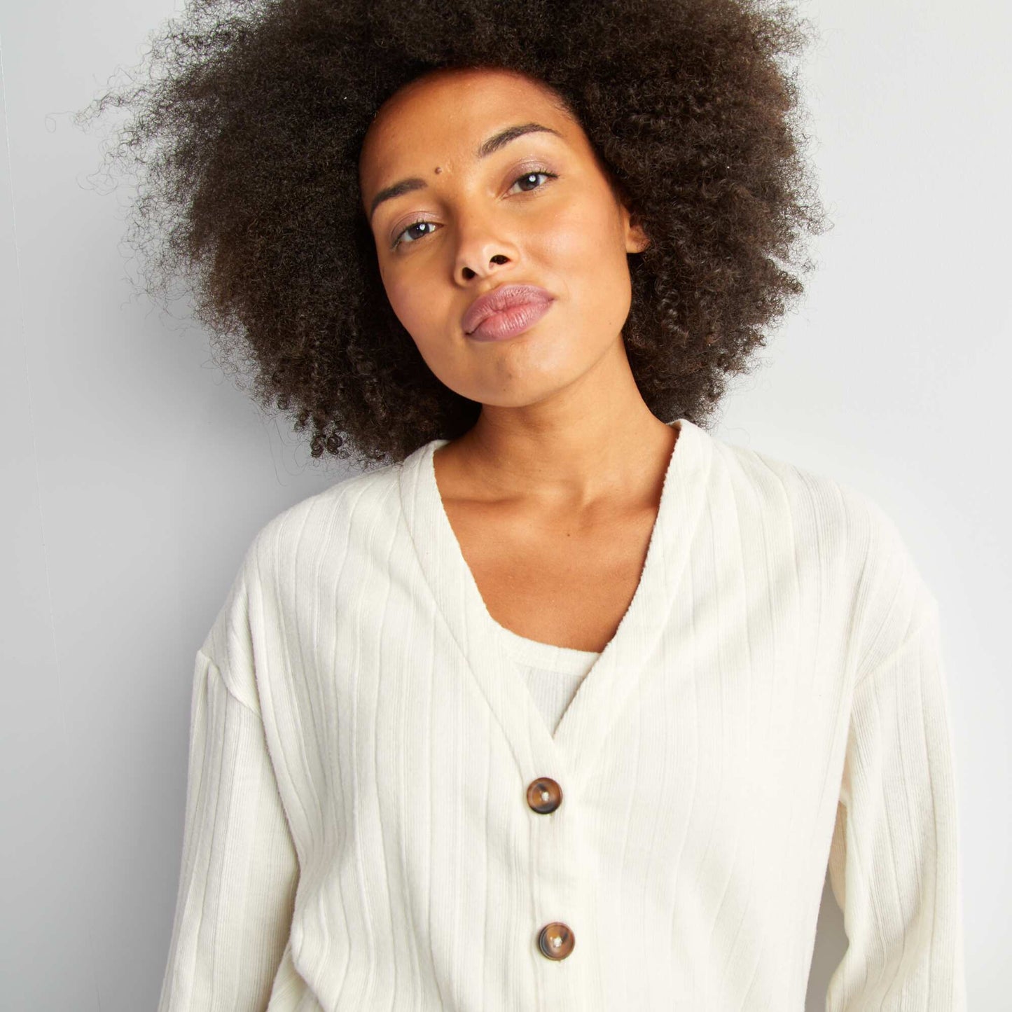 Ensemble d bardeur + gilet de nuit Beige