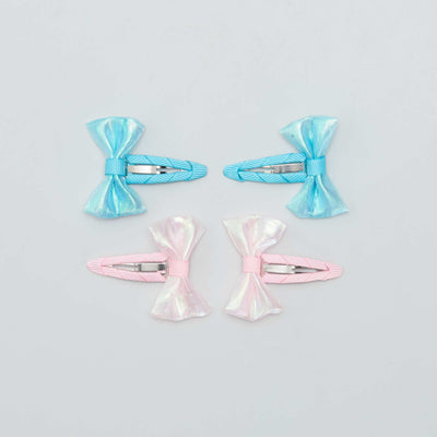 Lot de 4 pinces n uds Rose