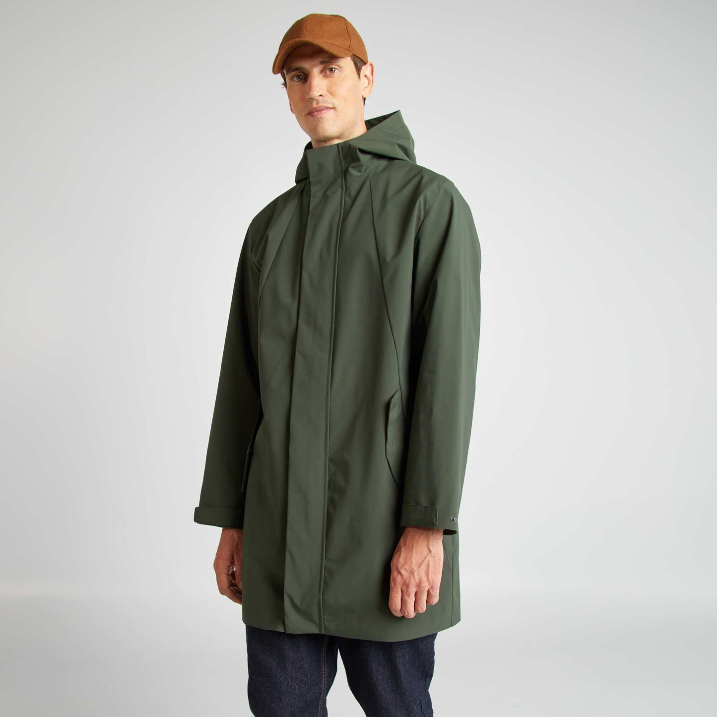 Parka light à capuche Vert