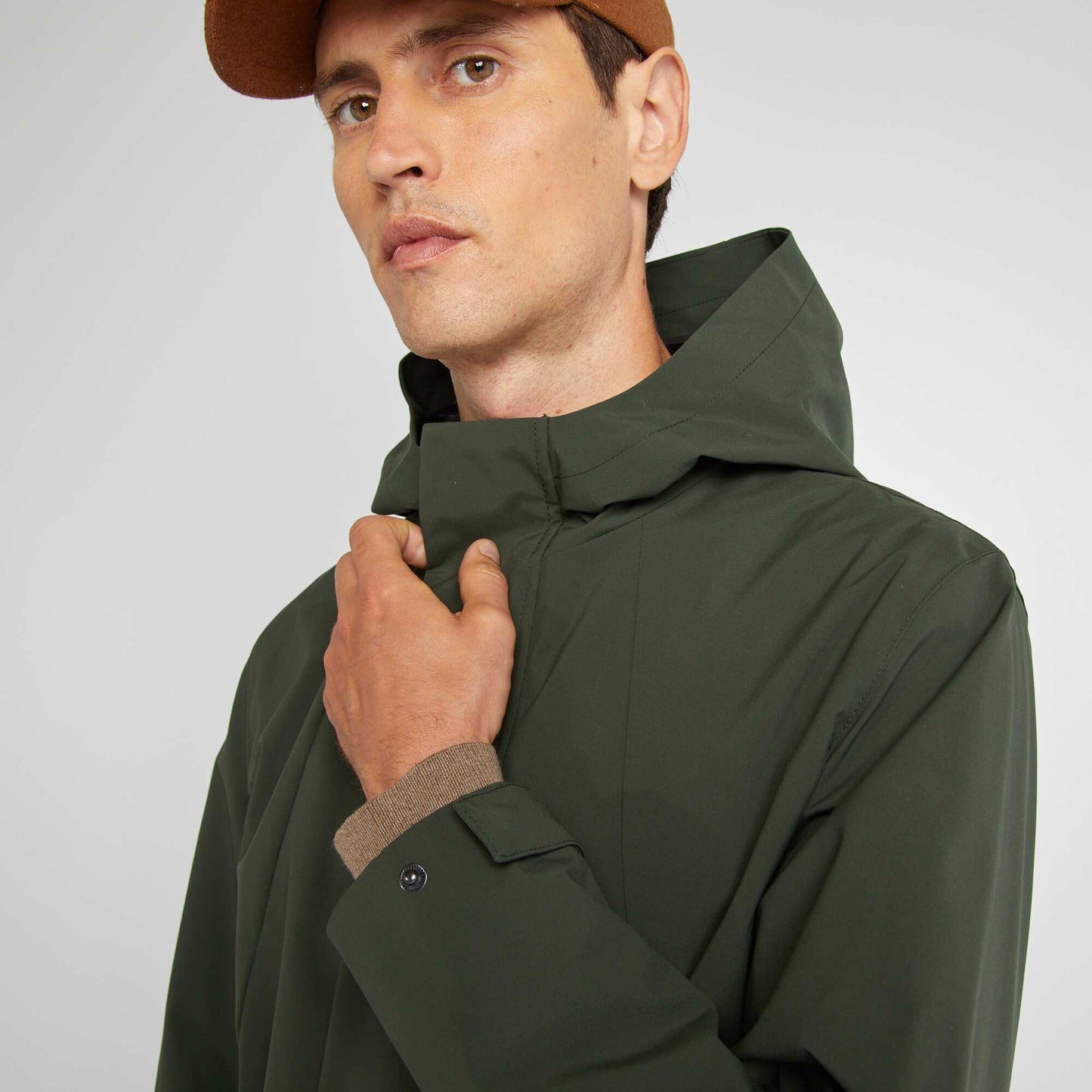 Parka light à capuche Vert