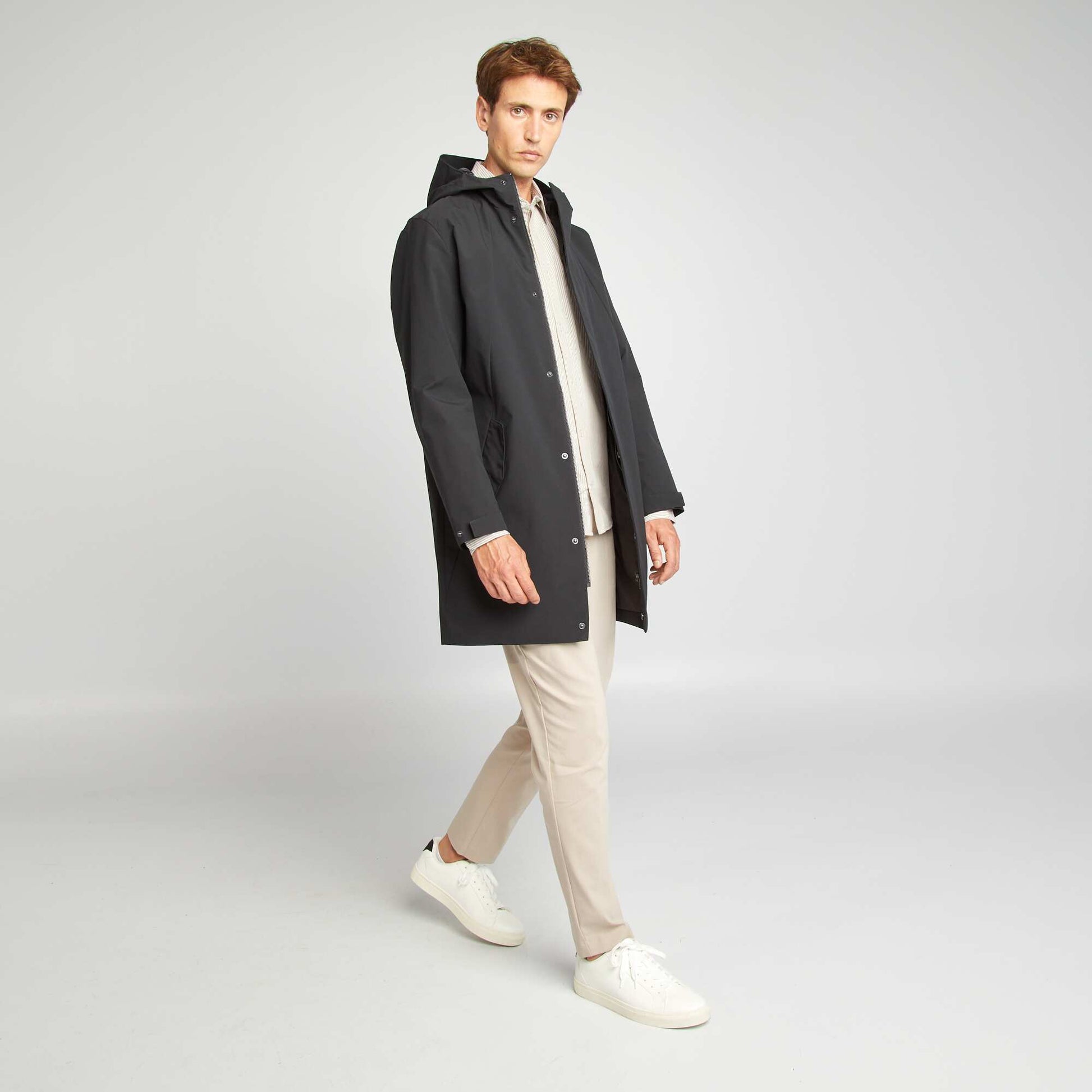 Parka light capuche noir