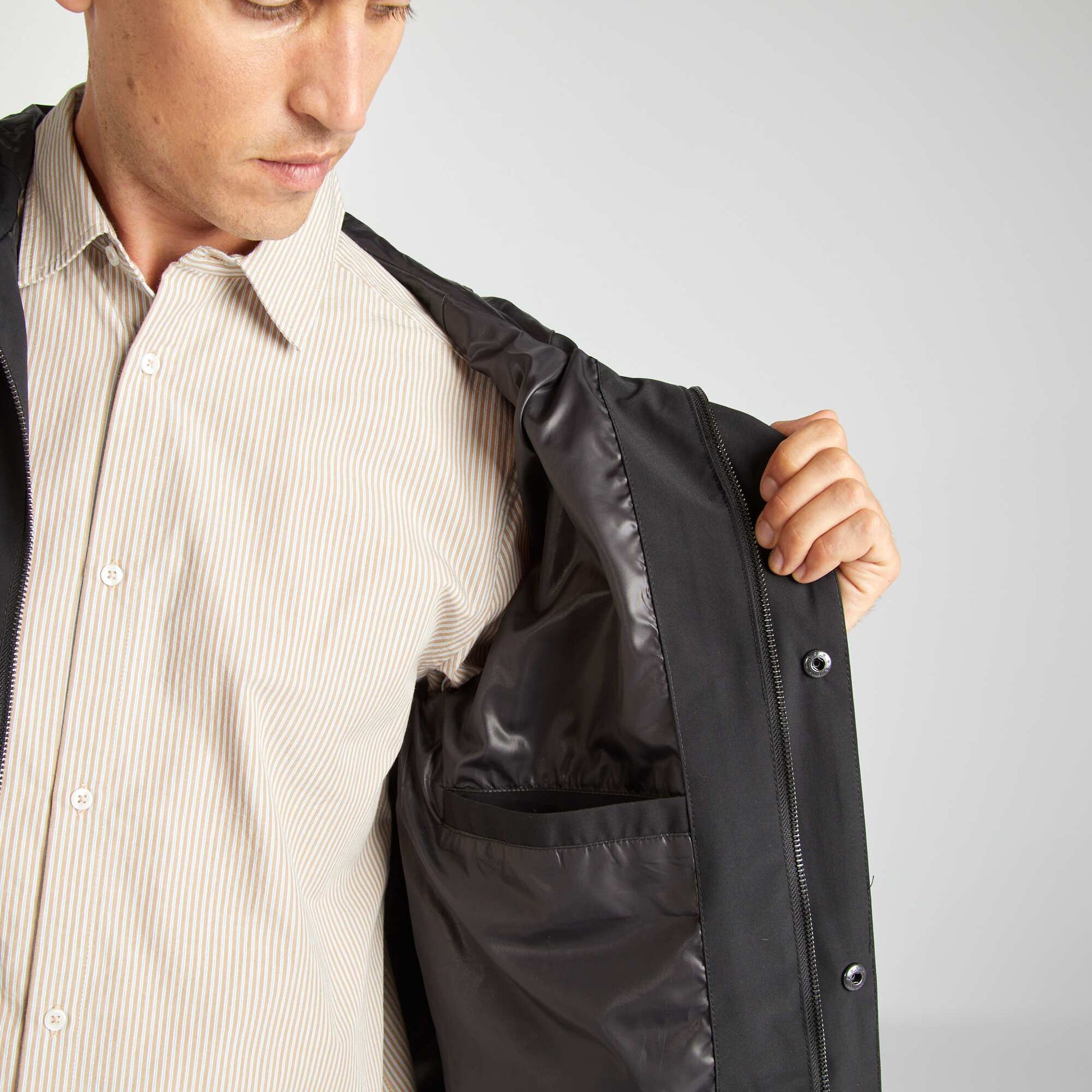 Parka light capuche noir