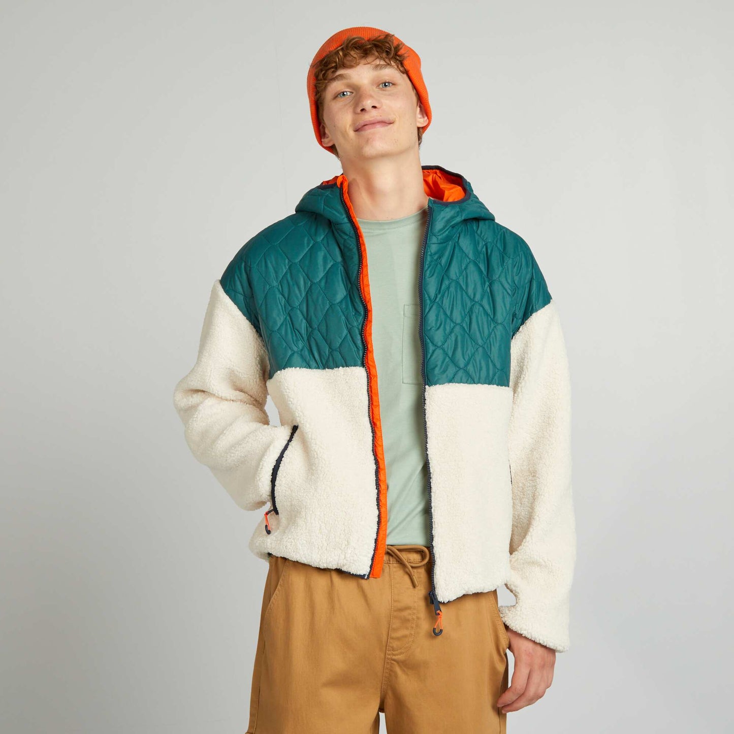 Veste en sherpa Vert