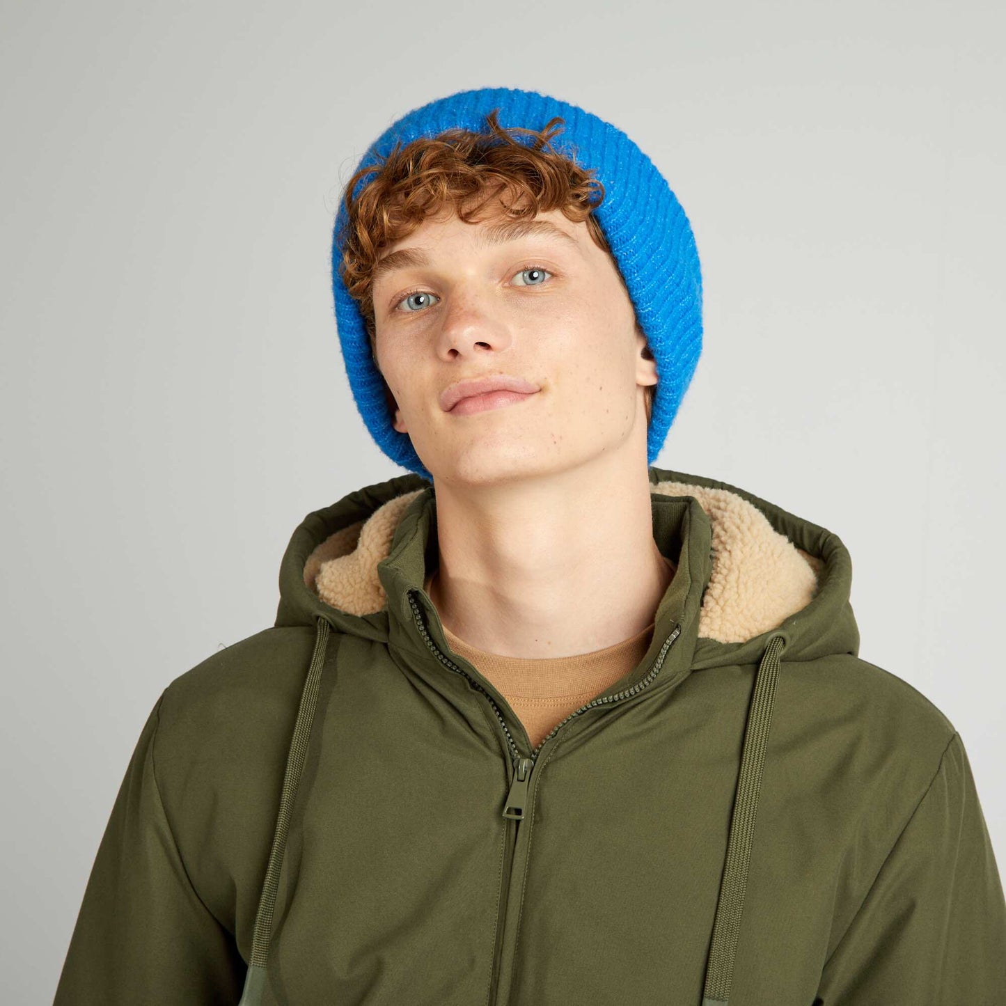 Blouson chaud avec capuche doubl e sherpa Vert