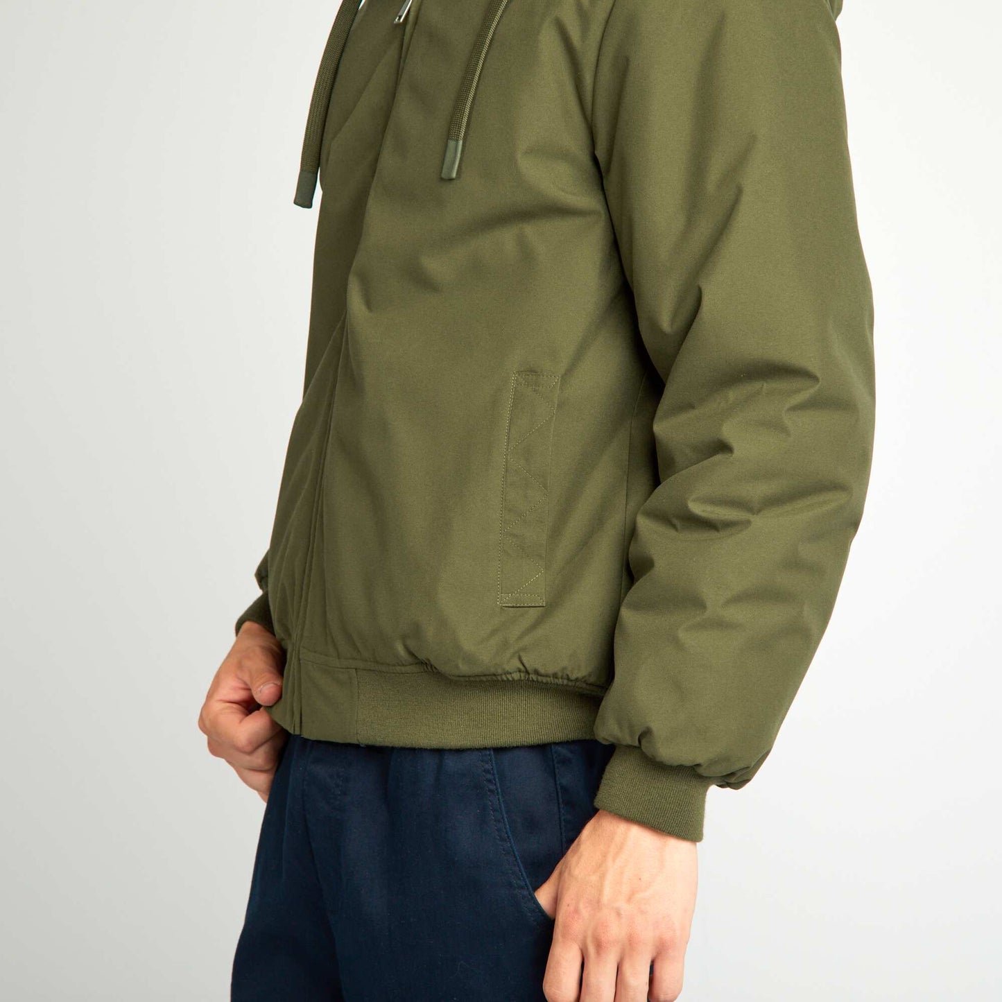 Blouson chaud avec capuche doubl e sherpa Vert