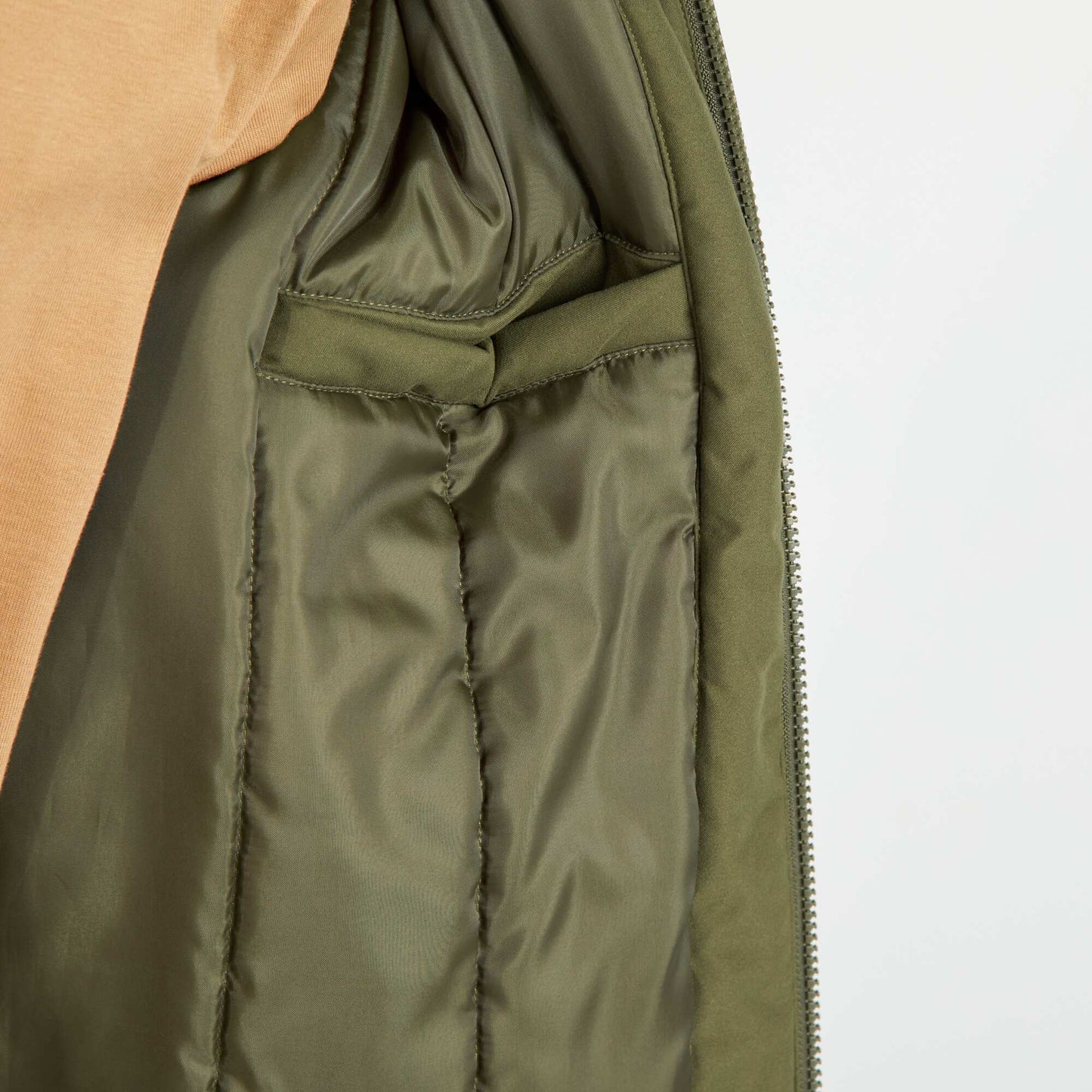 Blouson chaud avec capuche doubl e sherpa Vert