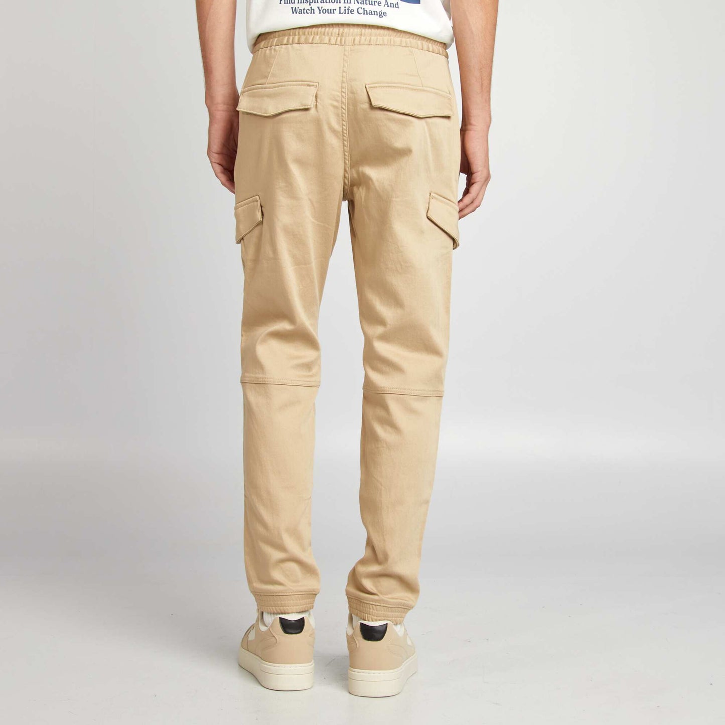 Pantalon de jogging multipoche Beige