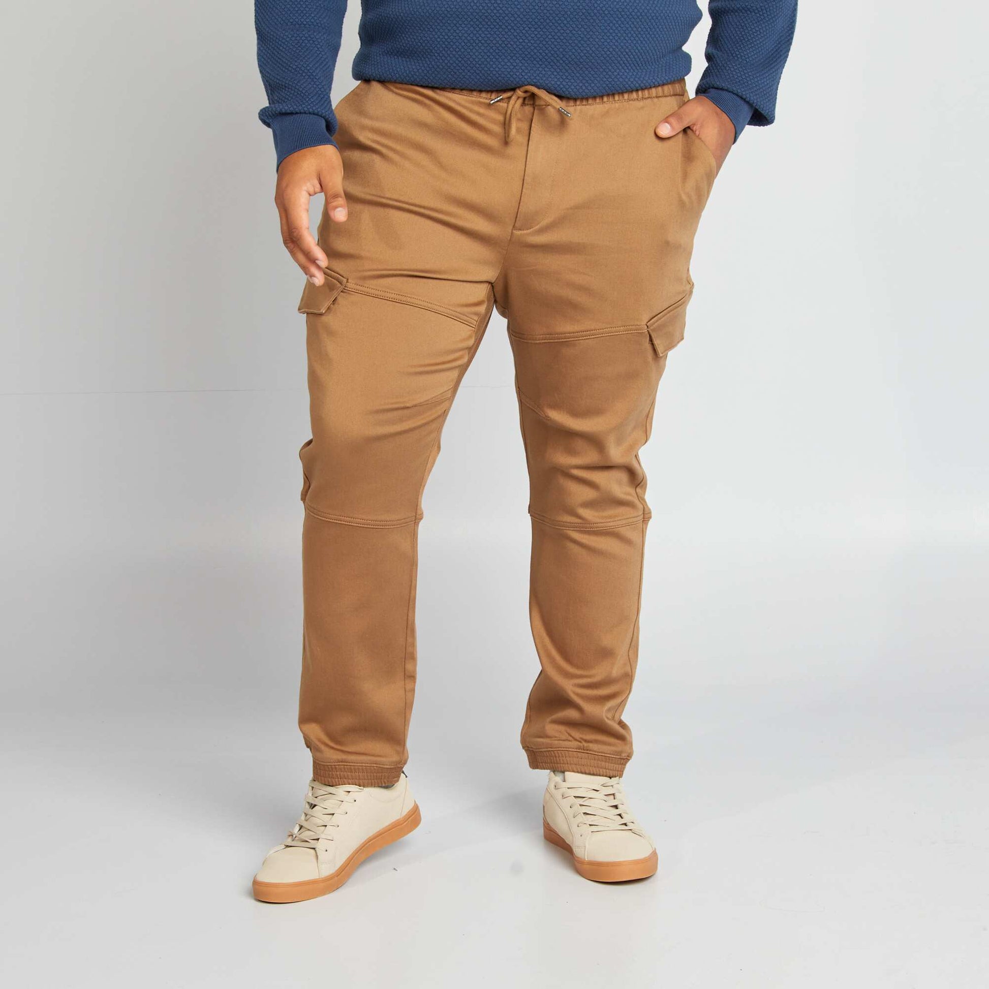 Pantalon multipoches Marron