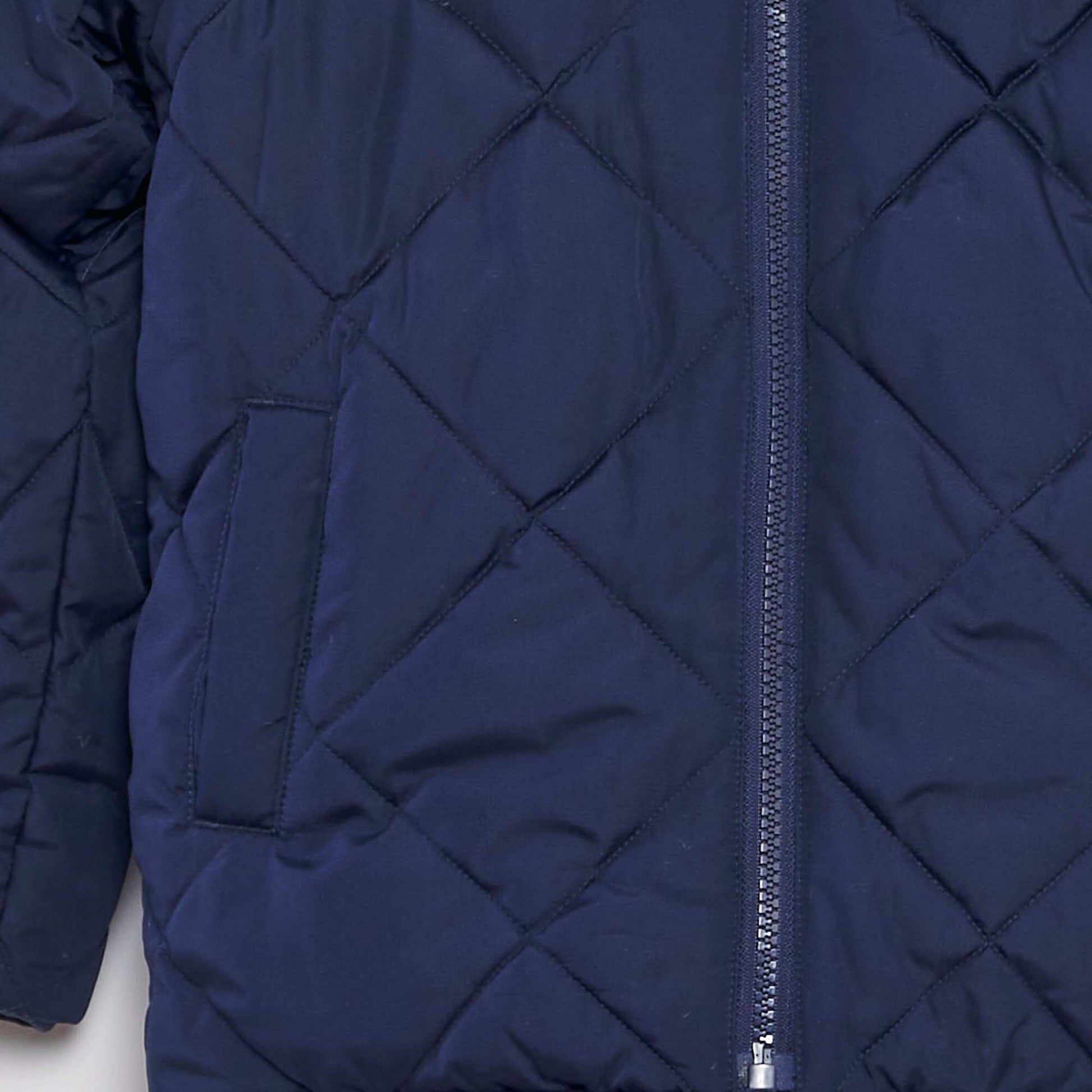 Blouson r versible effet moutonn Beige/bleu