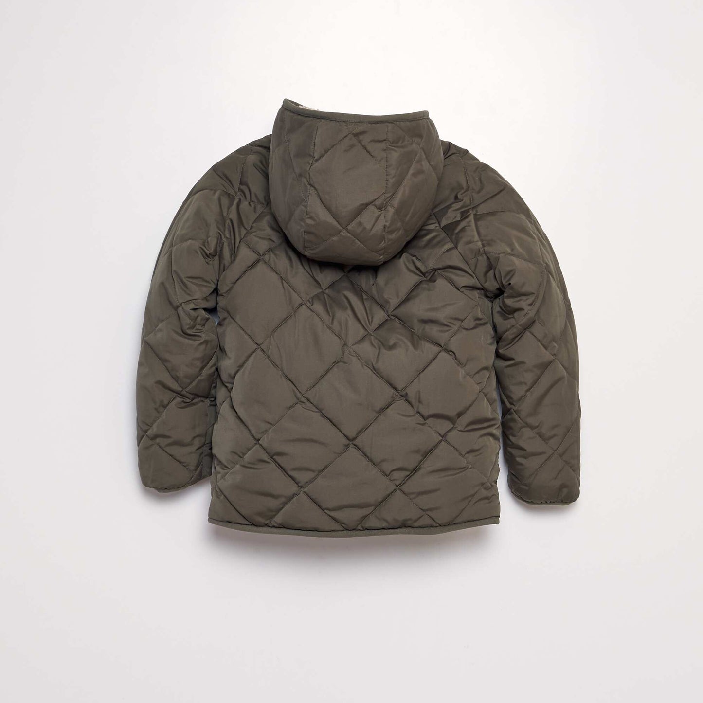 Blouson r versible effet moutonn Beige/kaki